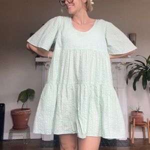Flowy light blue cupcake dress from Target. Women’s medium
